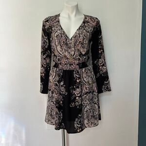 Xhilaration Paisley Long Sleeve Dress